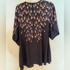 Topshop Feather Pattern Kimono